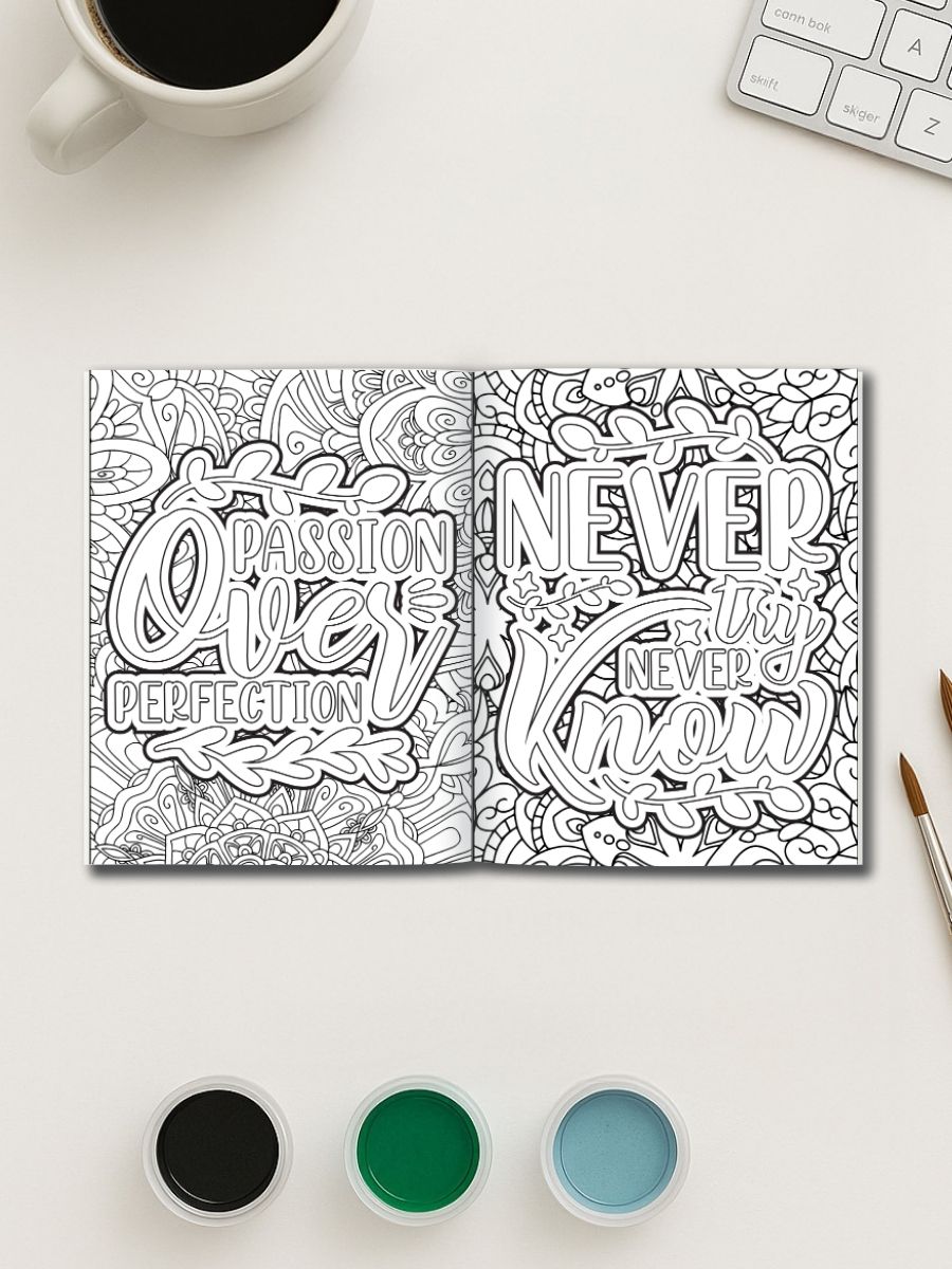 Motivational Magic – 1325 Quote Coloring Page Mega Bundle - Image 3