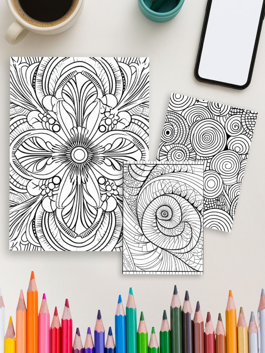 Geo Zen – 70 Geometric Coloring Designs - Image 4