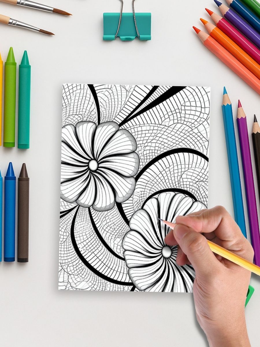 Geo Zen – 70 Geometric Coloring Designs - Image 5