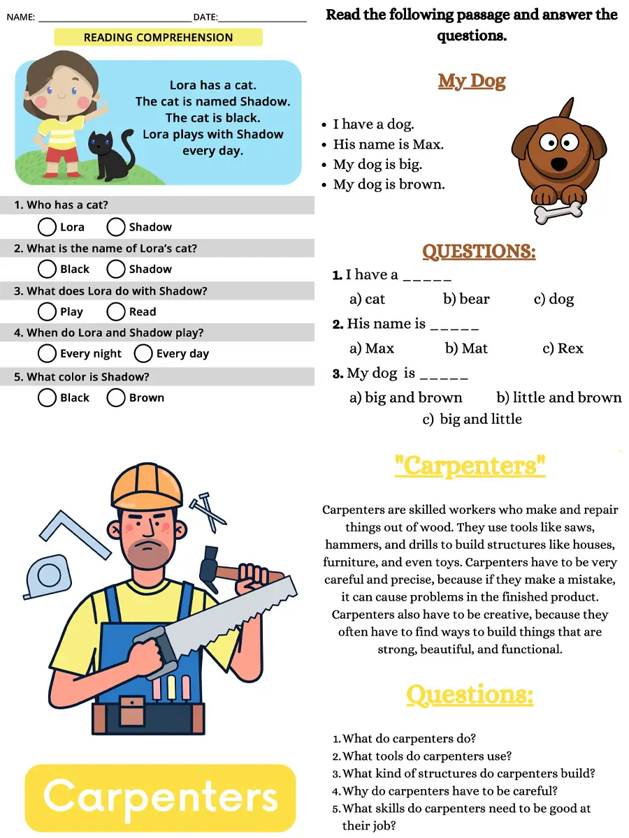 Reading Fun Mega Pack – 410 Pages of Printable Comprehension Worksheets - Image 2