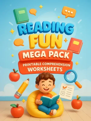Reading Fun Mega Pack – 410 Pages of Printable Comprehension Worksheets