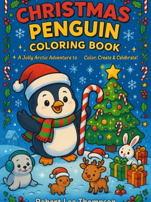 Christmas Penguin Coloring Book
