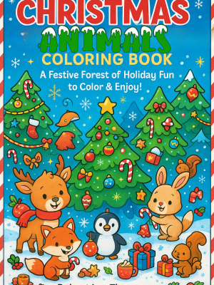 Christmas Animals Coloring Book