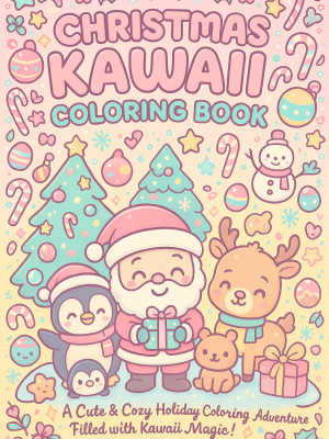 Christmas Kawaii Coloring Book