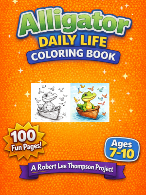 Alligator Daily Life Coloring Book