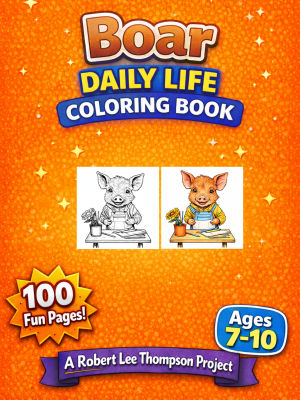 Boar Daily Life Coloring Book
