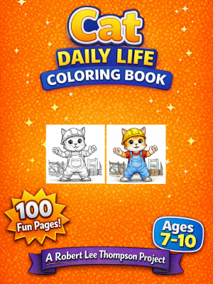 Cat’s Daily Life Coloring Book