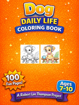 Dog Daily Life Coloring Book