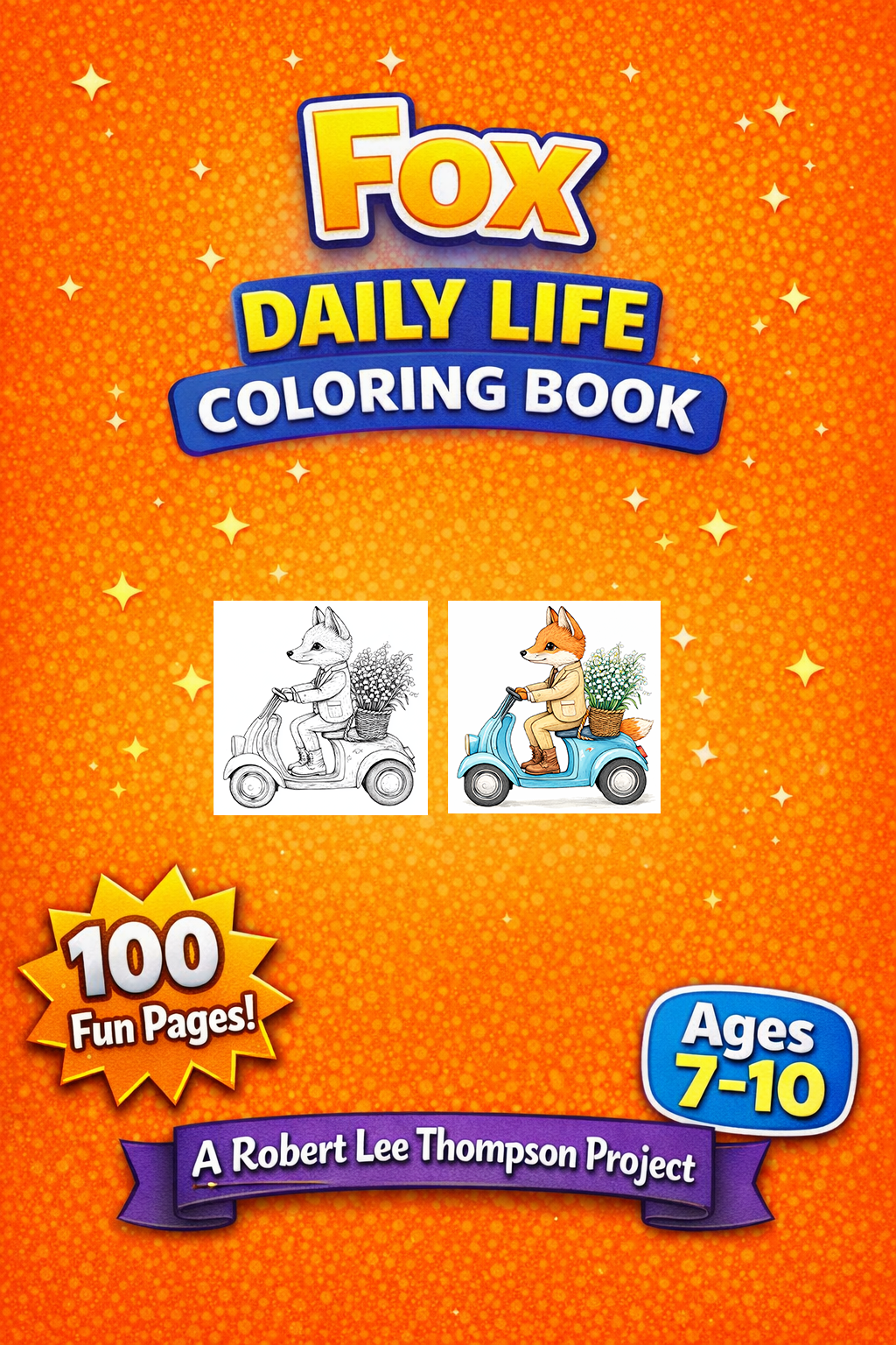 Fox Daily Life Coloring Book