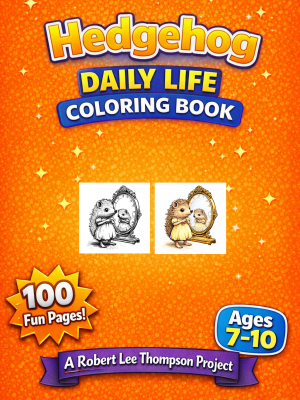 Hedgehog Daily Life Coloring Book