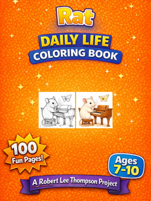 Rat Daily Life Coloring Book