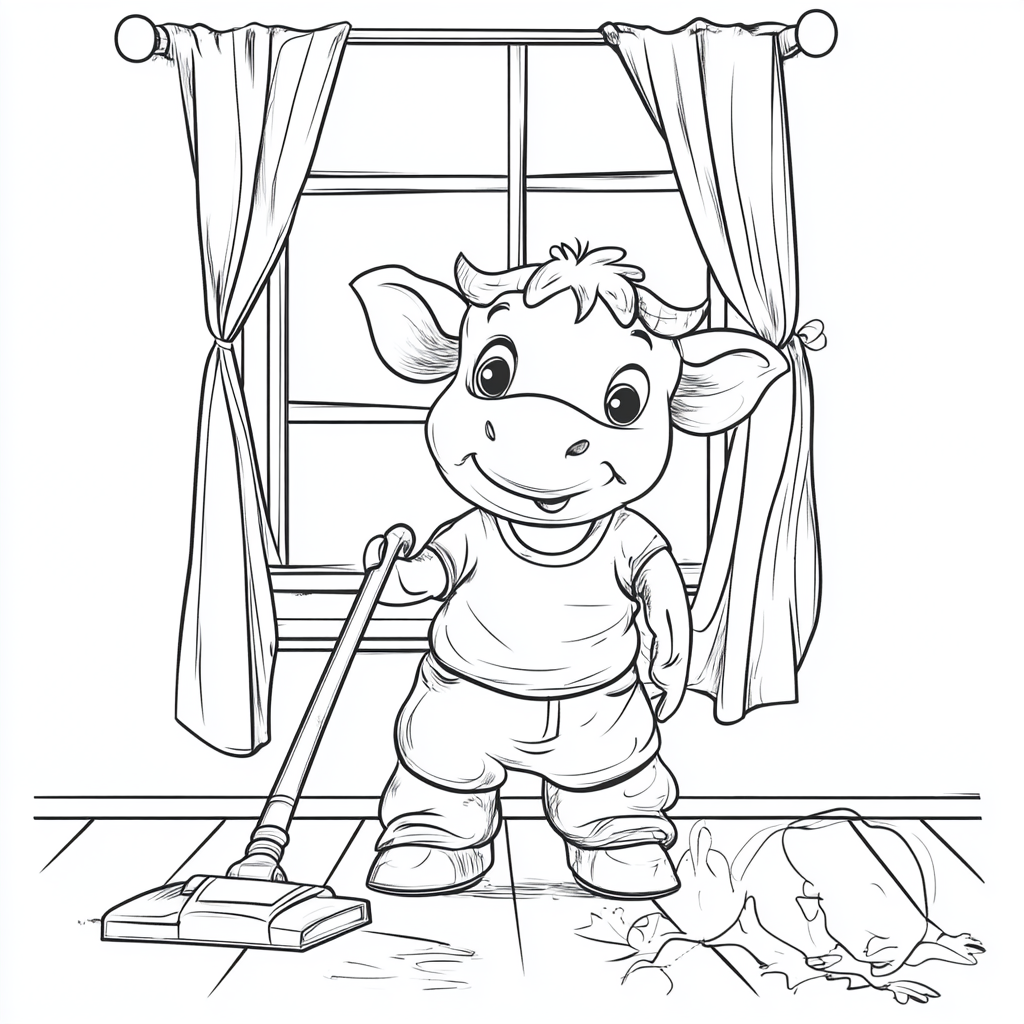 Cow Daily Life Coloring Book - Image 3