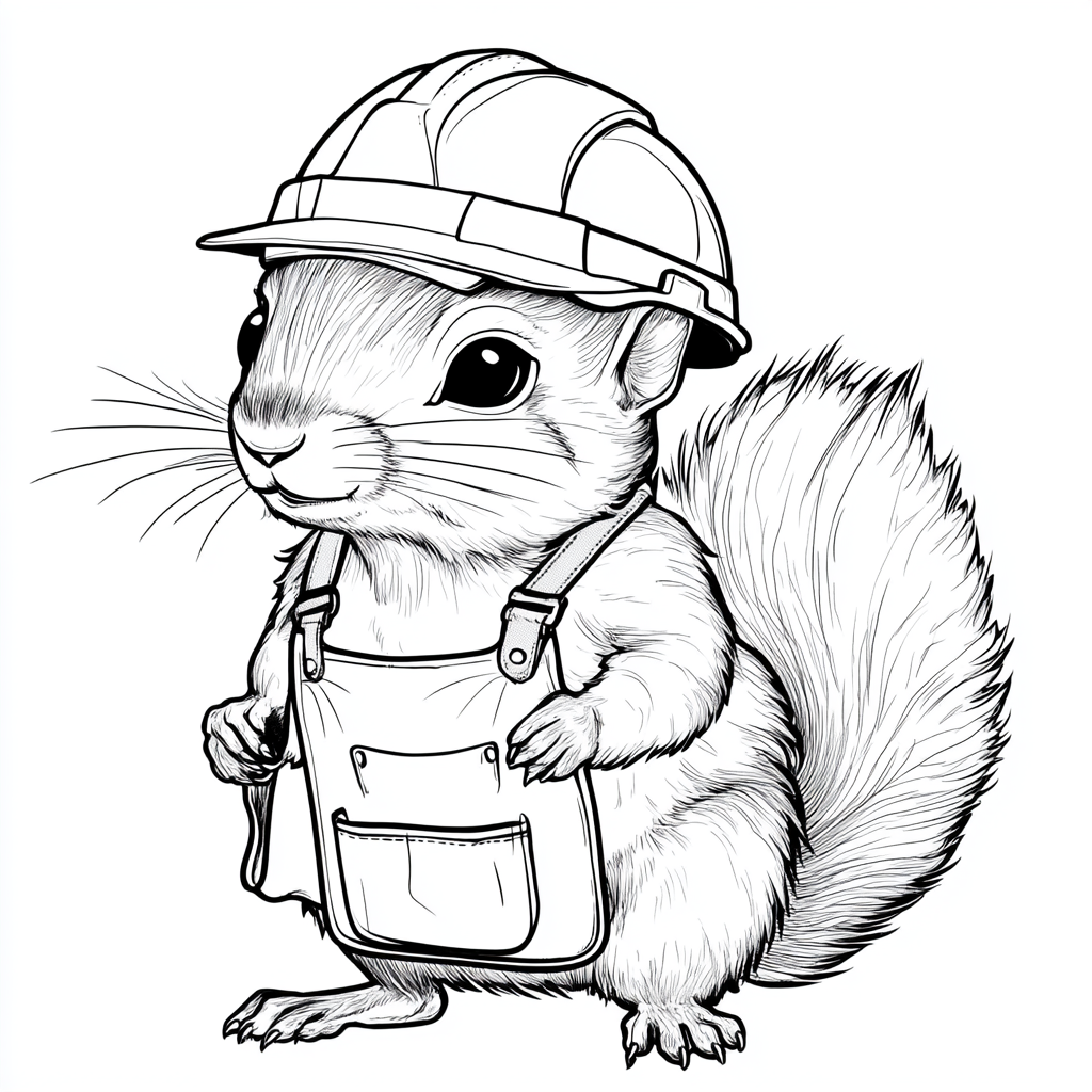 Squirrel Daily Life Coloring Book - Image 3