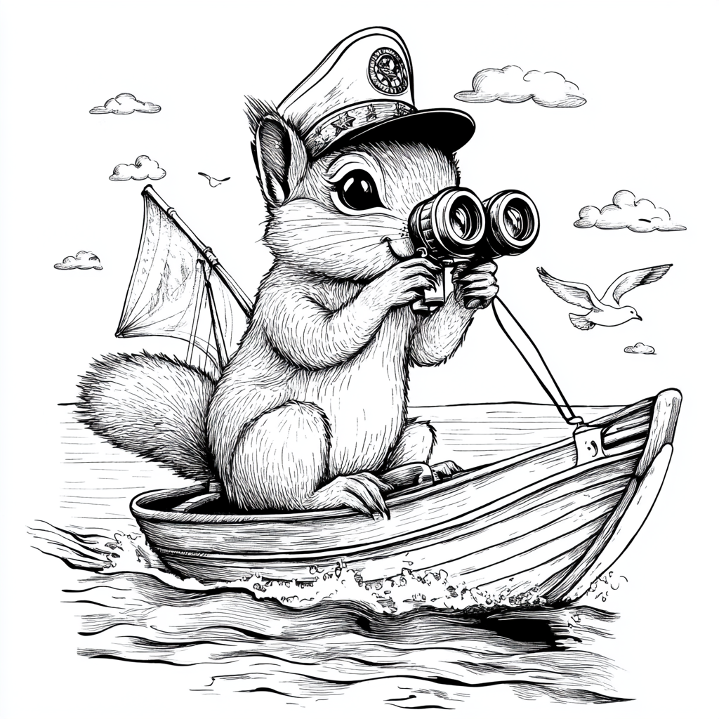 Squirrel Daily Life Coloring Book - Image 4