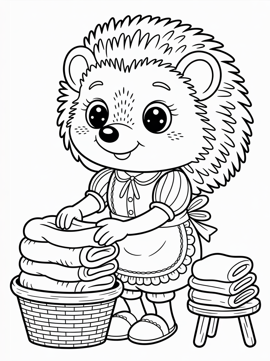 Hedgehog — The Great Critter Cleanup Coloring Book - Image 2