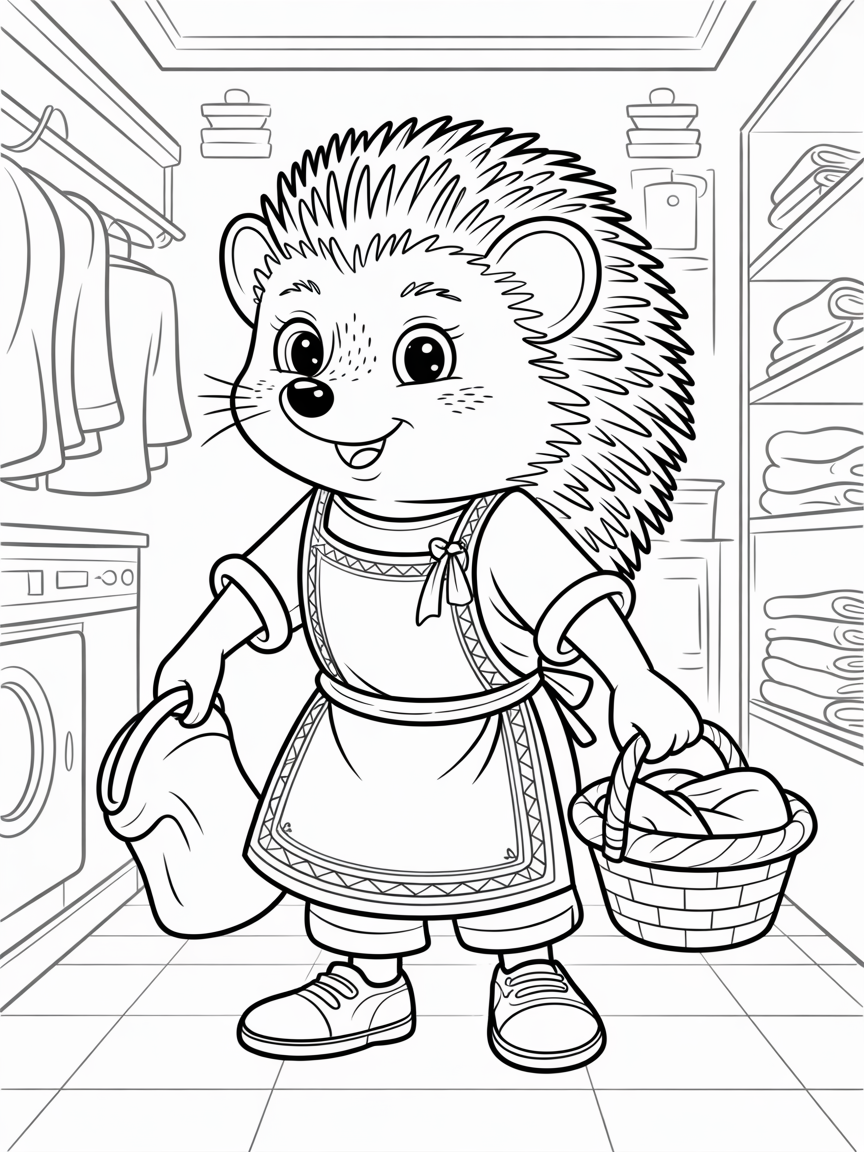 Hedgehog — The Great Critter Cleanup Coloring Book - Image 3
