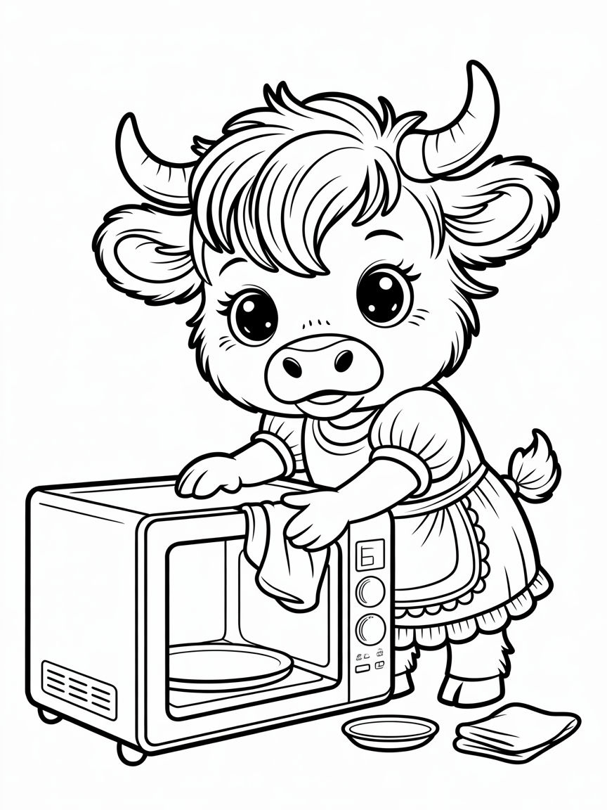 Cow – The Great Critter Cleanup Coloring Book - Image 2