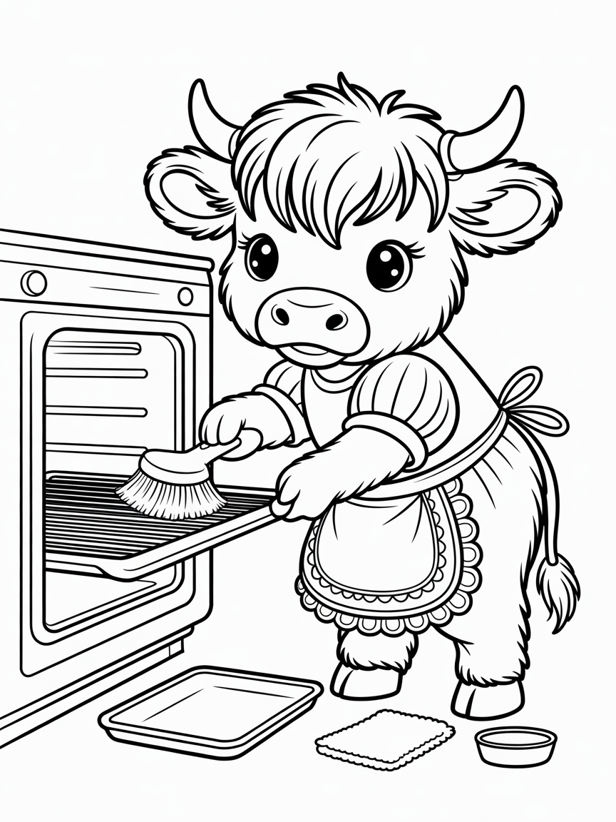 Cow – The Great Critter Cleanup Coloring Book - Image 3