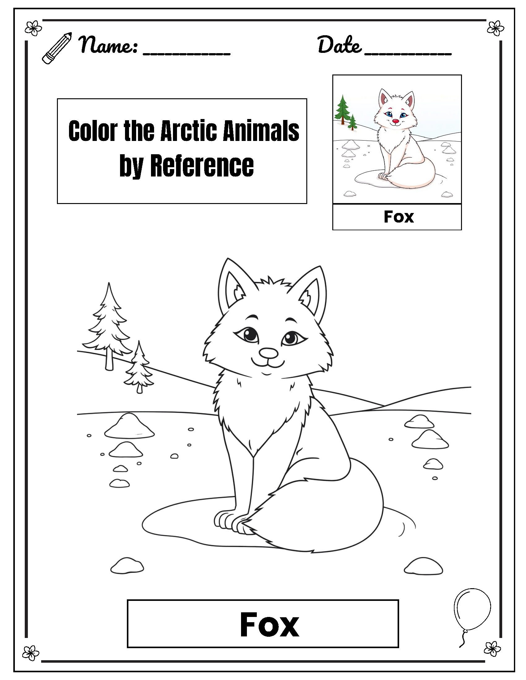 Arctic Animals Coloring Book with Reference Colored Pictures - Image 2