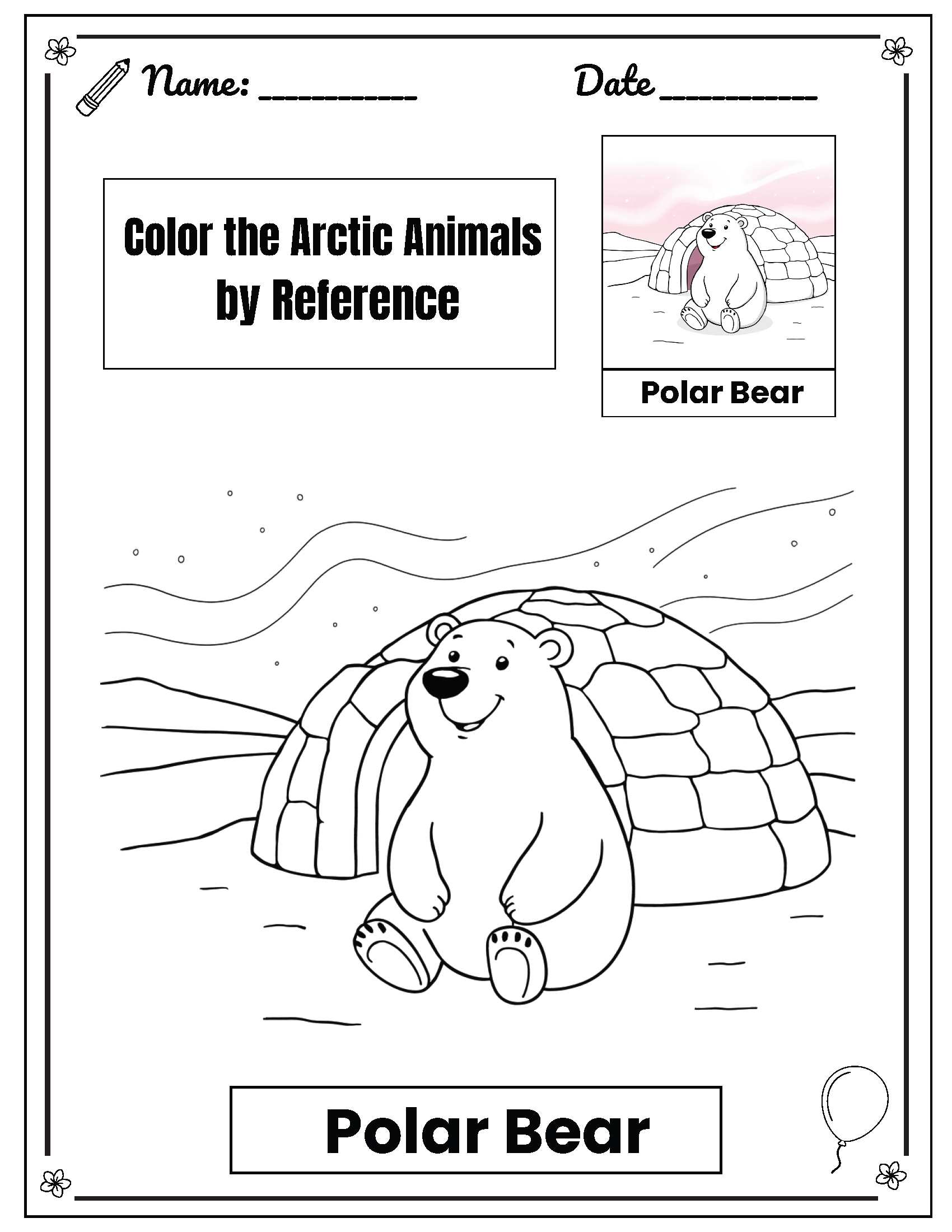 Arctic Animals Coloring Book with Reference Colored Pictures - Image 4
