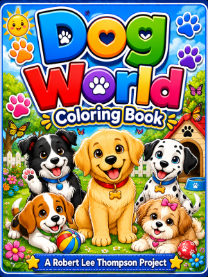 Dog World Coloring Book