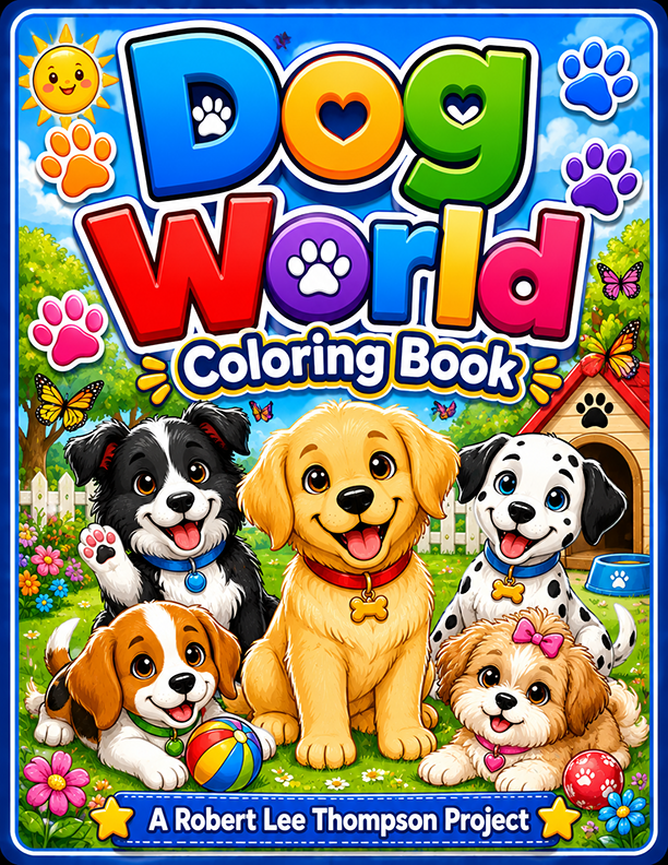 Dog World Coloring Book