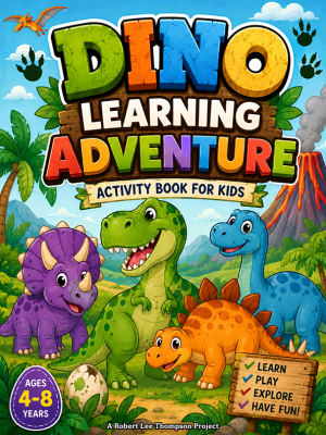 DINO LEARNING ADVENTURE ACTIVITY BOOK FOR KIDS